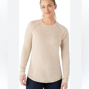Smartwool thermal merino rib crew long sleeve top Small